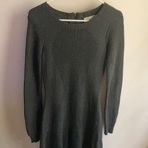 Grey knit skater dress